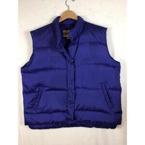 Cabela’s Goose Down Puffer Vest Mens XL Blue Insulated Outdoor Hiking